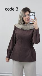 شومیز سیلک ساعت شنی کد 09699 A-20 - Image 5