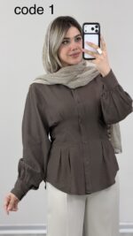 شومیز سیلک مدل آیدان کد 09919 A-13