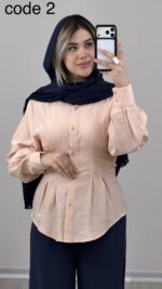 شومیز سیلک مدل آیدان کد 09919 A-13 - Image 5