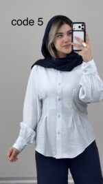 شومیز سیلک مدل آیدان کد 09919 A-13 - Image 8