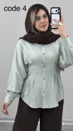 شومیز سیلک مدل آیدان کد 09919 A-13 - Image 6