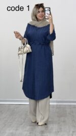 مانتو بلند کمر گتر کد 09926