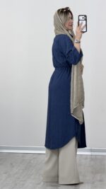 مانتو بلند کمر گتر کد 09926 - Image 8