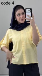 شومیز لینن مدل ونوشا کد 09924 B-5