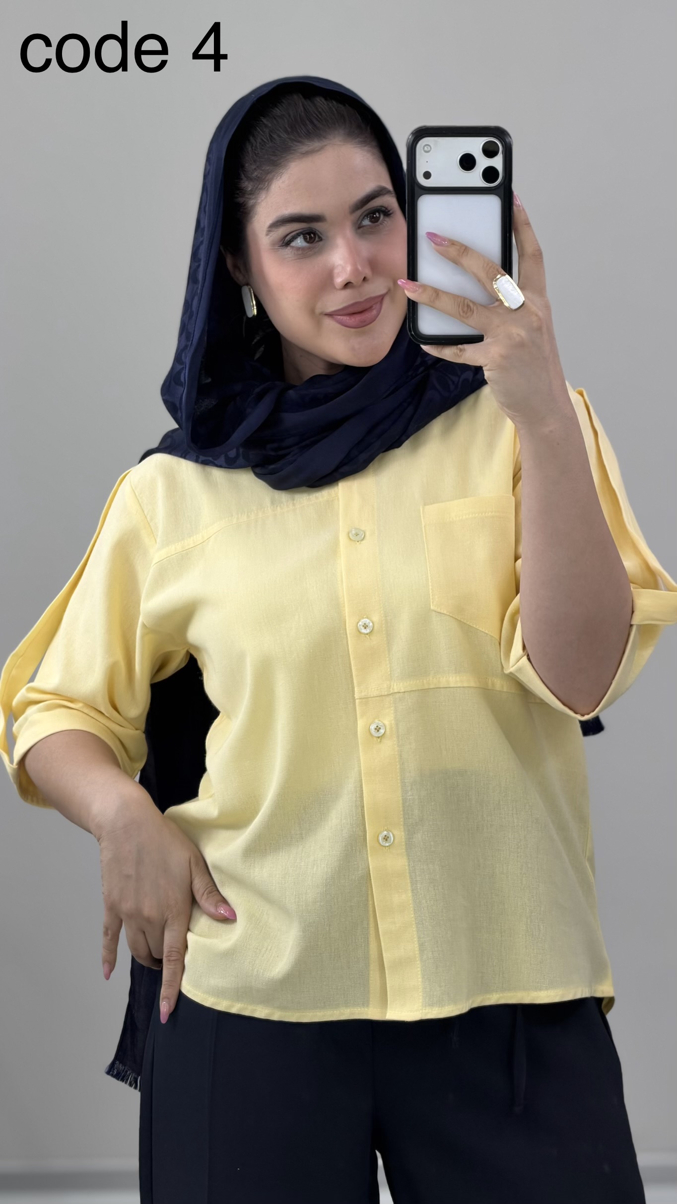 IMG_1515 شومیز لینن مدل ونوشا کد 09924 B-5 - Image 1
