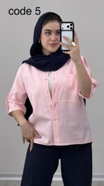 شومیز لینن مدل ونوشا کد 09924 B-5 - Image 3