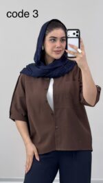 شومیز لینن مدل ونوشا کد 09924 B-5 - Image 4