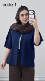 شومیز لینن مدل ونوشا کد 09924 B-5 - Image 5