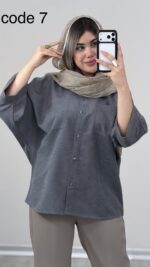 شومیز سیلک مدل روشان کد 09945 A-4 - Image 2
