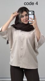 شومیز سیلک مدل روشان کد 09945 A-4 - Image 4
