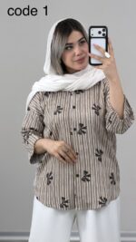شومیز پاپیونی نگین دار کد09947 B/9