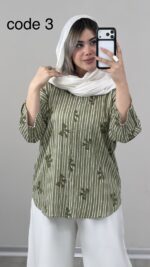 شومیز پاپیونی نگین دار کد09947 B/9 - Image 6
