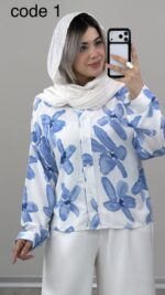 شومیز طرح گل کد 09950 B-16 - Image 5