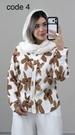 شومیز طرح گل کد 09950 B-16