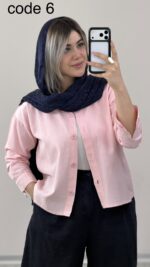 شومیز لینن مدل طهورا کد 09948 A-2 - Image 4