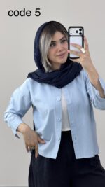 شومیز لینن مدل طهورا کد 09948 A-2