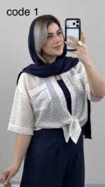 شومیز گره ای پلنگی کد 09780 A-19 - Image 6