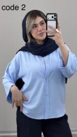 شومیز سیلک مدل گلوریا 09804 A-2 - Image 6