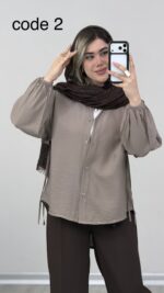 شومیز سیلک مدل بهناز کد 09815 B-3 - Image 3