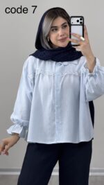 شومیز جلو گیپور کد 09877 A-12
