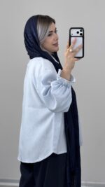 شومیز جلو گیپور کد 09877 A-12 - Image 4
