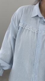 شومیز جلو گیپور کد 09877 A-12 - Image 3