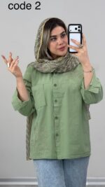 شومیز لینن ماهداد کد 010098 B-16 - Image 3