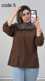 شومیز لینن ماهداد کد 010098 B-16 - Image 7