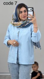 شومیز لینن ماهداد کد 010098 B-16 - Image 4