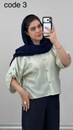 شومیز گلدار کد 010078 B-4 - Image 2