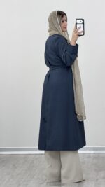 کت بلند کمربند دار کد 09936 A-10 - Image 3