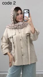 شومیز لینن مدل هانا کد 09960 B-12 - Image 5