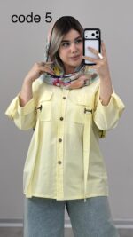 شومیز لینن مدل هانا کد 09960 B-12 - Image 9