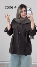 شومیز لینن مدل هانا کد 09960 B-12 - Image 2