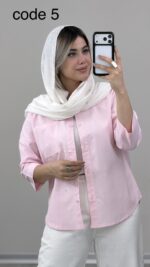 شومیز لینن مدل نفس کد 09962 B-8 - Image 3