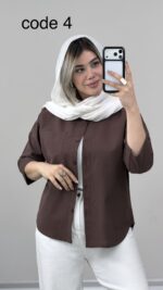شومیز لینن مدل نفس کد 09962 B-8 - Image 2