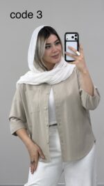 شومیز لینن مدل نفس کد 09962 B-8 - Image 6