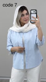 شومیز لینن مدل نفس کد 09962 B-8 - Image 5