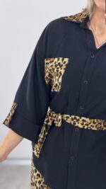 شومیز و شلوار پلنگی مزونی کد 09977 - Image 5