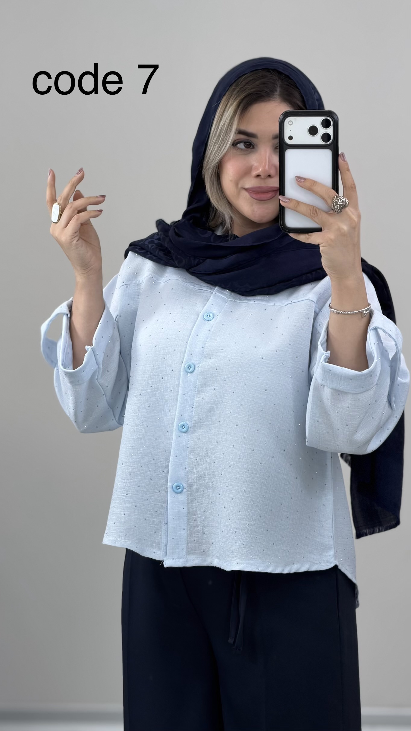 IMG_2561 شومیز نگین دار کد 09951 B-16 - Image 1