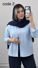 شومیز لینن کد 09985 A-5 - Image 3