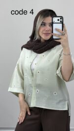 شومیز طرح گل کد 09990 A-16 - Image 2
