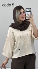 شومیز قلب کد 09984 B-16 - Image 5
