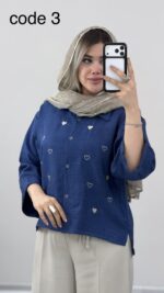 شومیز قلب کد 09984 B-16 - Image 8