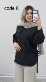 شومیز نگینی کد 09986 A-2 - Image 9