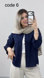 شومیز لینن کد 09985 A-5 - Image 5