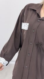 شومیز و شلوار سیلک مزونی کد 09996 A-14 - Image 8