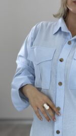شومیز لینن مدل آتیا کد 09994 A-7 - Image 4