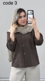 شومیز سیلک مدل نوینا کد 01000 A-18