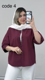 شومیز لینن مدل آدریل کد 010005 - Image 10